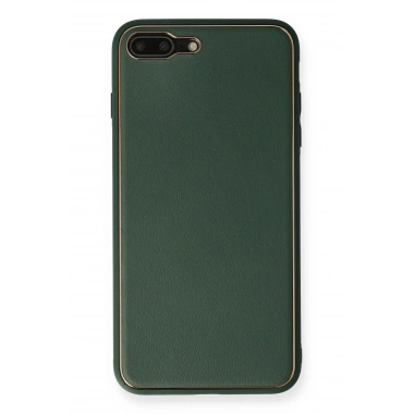 Mey İthalat®  iPhone 7 Plus Kılıf Coco Deri Silikon Kapak - Yeşil