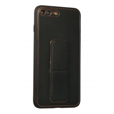 Mey İthalat®  iPhone 7 Plus Kılıf Coco Deri Standlı Kapak - Siyah