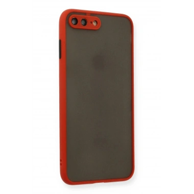Mey İthalat®  iPhone 7 Plus Kılıf Montreal Silikon Kapak - Kırmızı