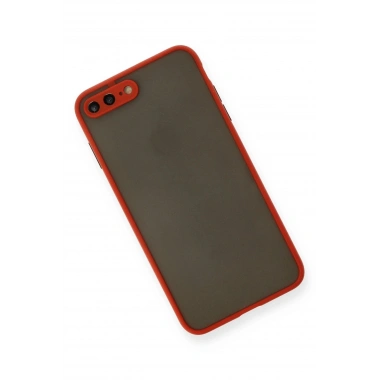 Mey İthalat®  iPhone 7 Plus Kılıf Montreal Silikon Kapak - Kırmızı