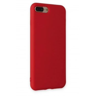 Mey İthalat®  iPhone 7 Plus Kılıf Nano içi Kadife Silikon - Kırmızı