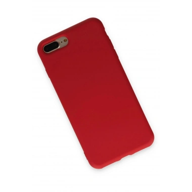 Mey İthalat®  iPhone 7 Plus Kılıf Nano içi Kadife Silikon - Kırmızı
