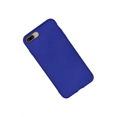 Mey İthalat®  iPhone 7 Plus Kılıf Nano içi Kadife Silikon - Lacivert