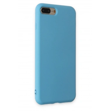 Mey İthalat®  iPhone 7 Plus Kılıf Nano içi Kadife Silikon - Mavi