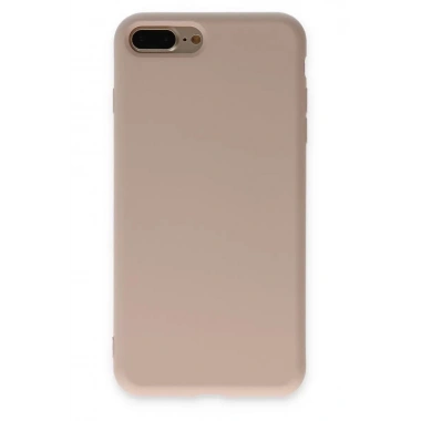 Mey İthalat®   iPhone 7 Plus Kılıf Nano içi Kadife Silikon - Pudra