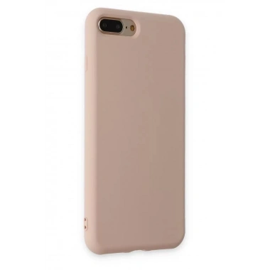 Mey İthalat®   iPhone 7 Plus Kılıf Nano içi Kadife Silikon - Pudra