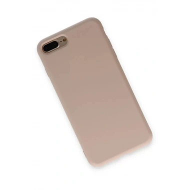 Mey İthalat®   iPhone 7 Plus Kılıf Nano içi Kadife Silikon - Pudra