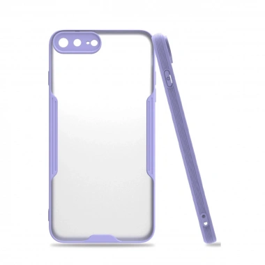 Mey İthalat®  iPhone 7 Plus Kılıf Platin Silikon - Lila