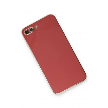 Mey İthalat®  iPhone 7 Plus Kılıf Volet Silikon - Kırmızı