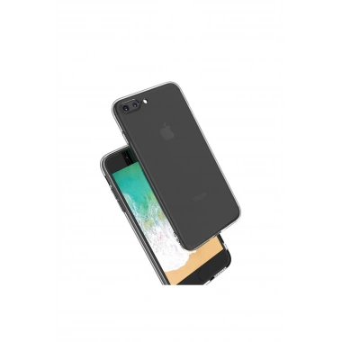 Mey İthalat®  iPhone 8 Plus Kılıf Deluxe 2mm Şeffaf Silikon