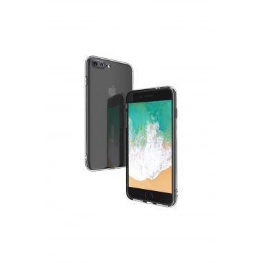 Mey İthalat®  iPhone 8 Plus Kılıf Deluxe 2mm Şeffaf Silikon