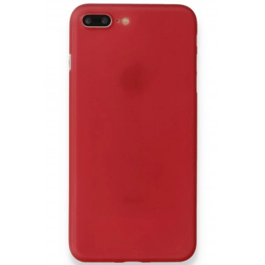 Mey İthalat® iPhone 8 Plus Kılıf PP Ultra İnce Kapak - Kırmızı