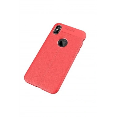 Mey İthalat®   iPhone X Kılıf Auto Focus Kapak - Kırmızı