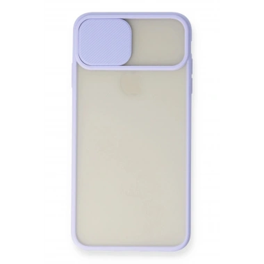 Mey İthalat® iPhone X Kılıf Palm Buzlu Kamera Sürgülü Silikon - Lila