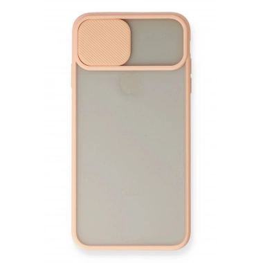 Mey İthalat®  iPhone X Kılıf Palm Buzlu Kamera Sürgülü Silikon - Pembe