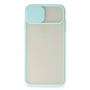 Mey İthalat® iPhone X Kılıf Palm Buzlu Kamera Sürgülü Silikon - Turkuaz