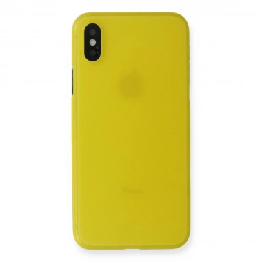 Mey İthalat® iPhone X Kılıf PP Ultra İnce Kapak - Sarı