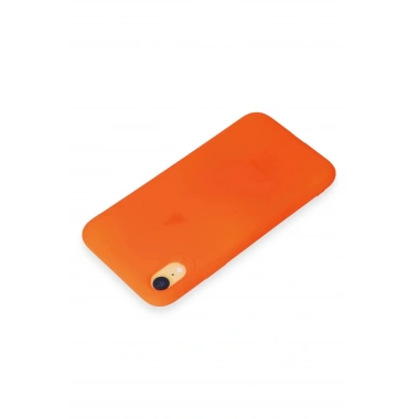 Mey İthalat®  iPhone XR Kılıf First Silikon - Parlak Turuncu