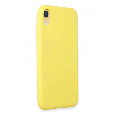 Mey İthalat®  iPhone XR Kılıf First Silikon - Sarı