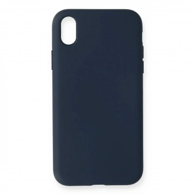 Mey İthalat®  iPhone XR Kılıf Nano içi Kadife Silikon - Lacivert