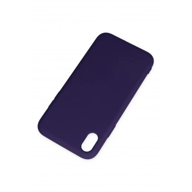 Mey İthalat®  iPhone XR Kılıf Nano içi Kadife Silikon - Mor