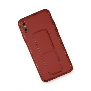 Mey İthalat®  iPhone XS Max Kılıf Coco Deri Standlı Kapak - Fuşya
