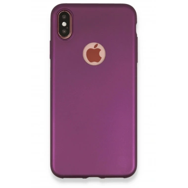 Mey İthalat®  iPhone XS Max Kılıf First Silikon - Mürdüm