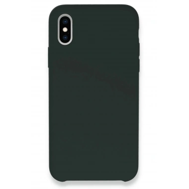 Mey İthalat®  iPhone XS Max Kılıf Lansman Legant Silikon - Koyu Yeşil