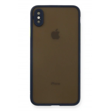 Mey İthalat®  iPhone XS Max Kılıf Montreal Silikon Kapak - Lacivert