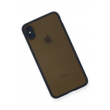 Mey İthalat®  iPhone XS Max Kılıf Montreal Silikon Kapak - Lacivert
