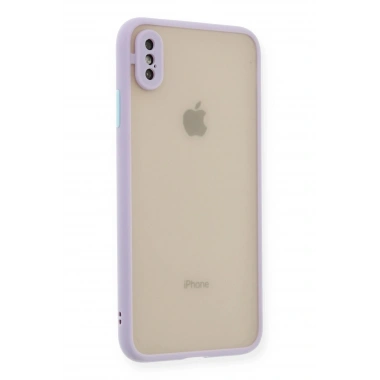 Mey İthalat®  iPhone XS Max Kılıf Montreal Silikon Kapak - Mor