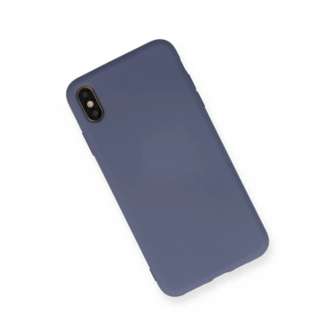 Mey İthalat®  iPhone XS Max Kılıf Nano içi Kadife Silikon - Gri