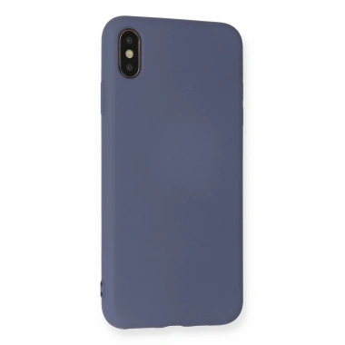 Mey İthalat®  iPhone XS Max Kılıf Nano içi Kadife Silikon - Gri