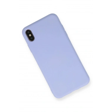 Mey İthalat®  iPhone XS Max Kılıf Nano içi Kadife Silikon - Lila