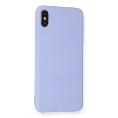 Mey İthalat®  iPhone XS Max Kılıf Nano içi Kadife Silikon - Lila