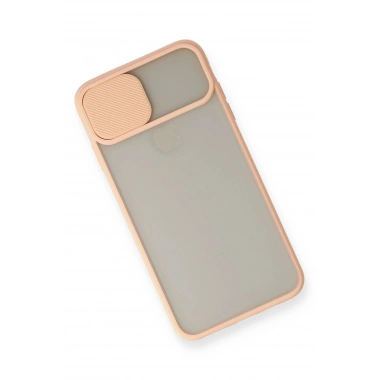Mey İthalat®  iPhone XS Max Kılıf Palm Buzlu Kamera Sürgülü Silikon - Pembe