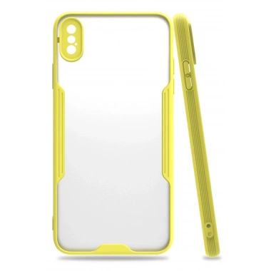 Mey İthalat®  iPhone XS Max Kılıf Platin Silikon - Sarı