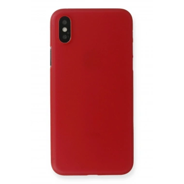 Mey İthalat® iPhone XS Max Kılıf PP Ultra İnce Kapak - Kırmızı