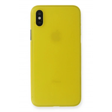 Mey İthalat® iPhone XS Max Kılıf PP Ultra İnce Kapak - Sarı