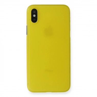 Mey İthalat® iPhone XS Max Kılıf PP Ultra İnce Kapak - Sarı