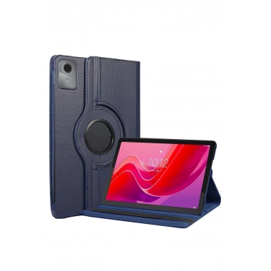Mey İthalat® Lenovo Tab M11 TB330FU 360 Tablet Deri Kılıf - Lacivert