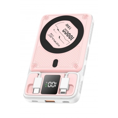 Mey İthalat®  M25W 10.000 mAh 20W PD Magsafe Powerbank - Pembe