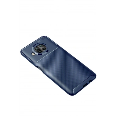 Mey İthalat®   Mi 10T Lite Kılıf Auto Focus Karbon Kapak - Lacivert