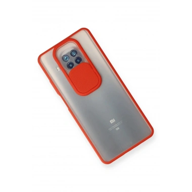Mey İthalat® Mi 10T Lite Kılıf Palm Buzlu Kamera Sürgülü Silikon - Kırmızı