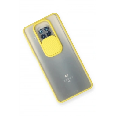 Mey İthalat®   Mi 10T Lite Kılıf Palm Buzlu Kamera Sürgülü Silikon - Sarı