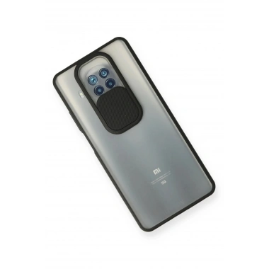 Mey İthalat®   Mi 10T Lite Kılıf Palm Buzlu Kamera Sürgülü Silikon - Siyah