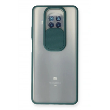 Mey İthalat® Mi 10T Lite Kılıf Palm Buzlu Kamera Sürgülü Silikon - Yeşil
