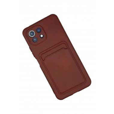 Mey İthalat®   Mi 11 Kılıf Kelvin Kartvizitli Silikon - Bordo