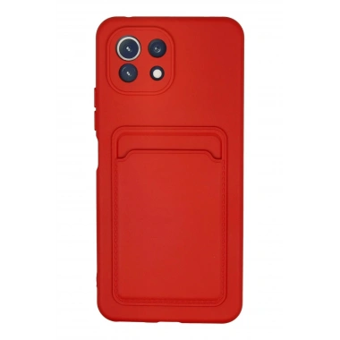 Mey İthalat®   Mi 11 Kılıf Kelvin Kartvizitli Silikon - Kırmızı