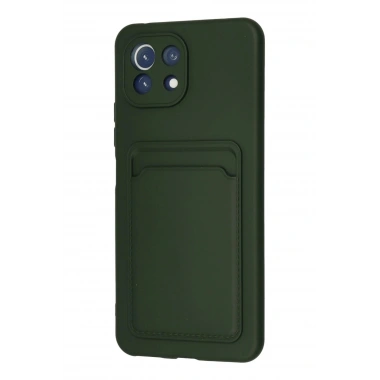 Mey İthalat®   Mi 11 Kılıf Kelvin Kartvizitli Silikon - Koyu Yeşil